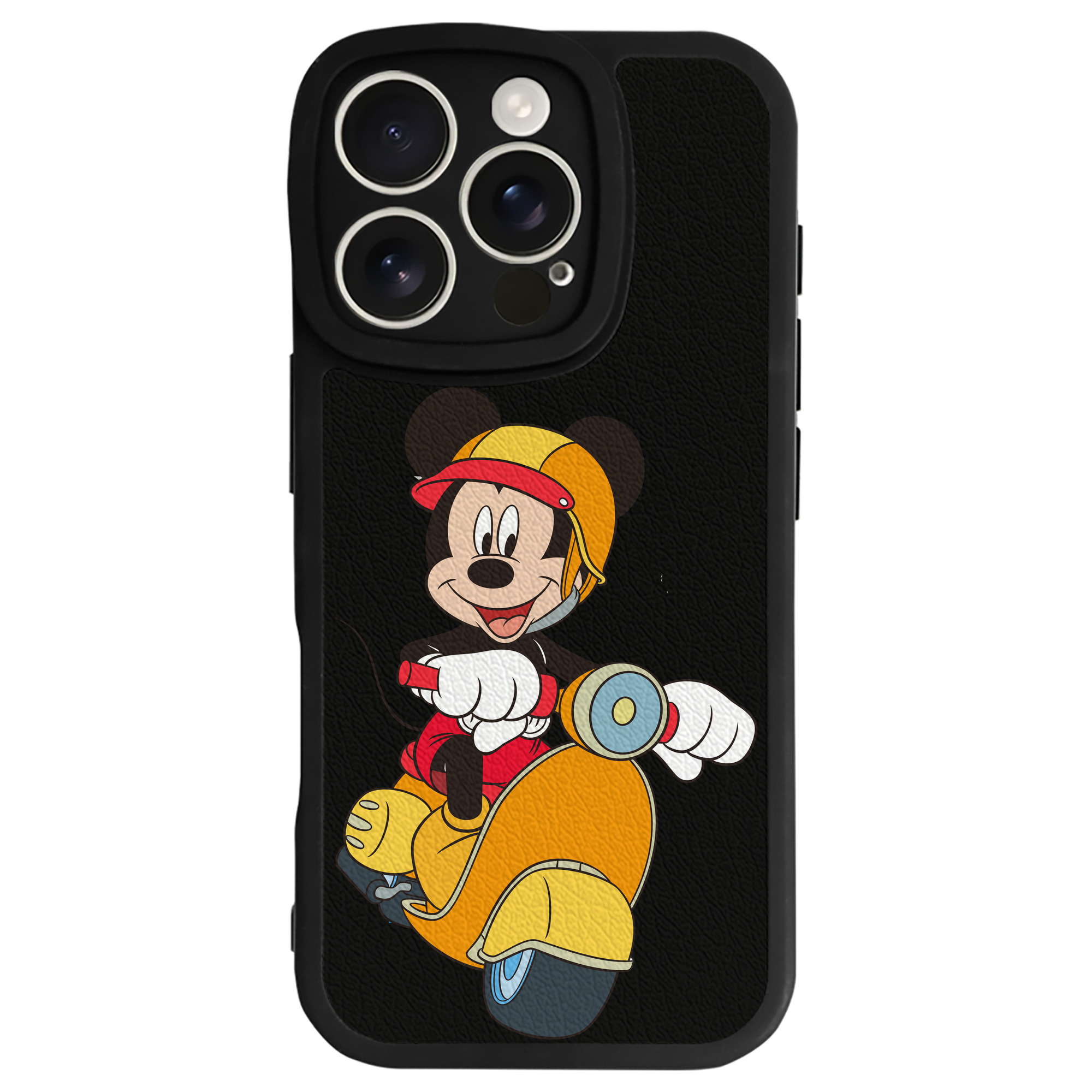 （画像用） ミッキーマウス Mickey Mouse 【iPhone 16シリーズ対応】シリコンスマホケース（レザー調） 材質：シリコン